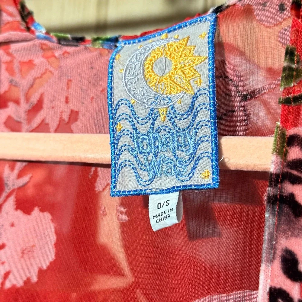 Johnny Was Bobcat Burnout Velvet Shawl NWOT - Picture 4 of 6